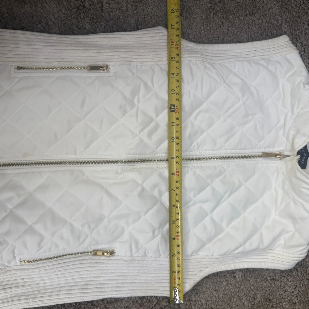 Jones New York Cream Quilted Vest - Picture 4 of 6